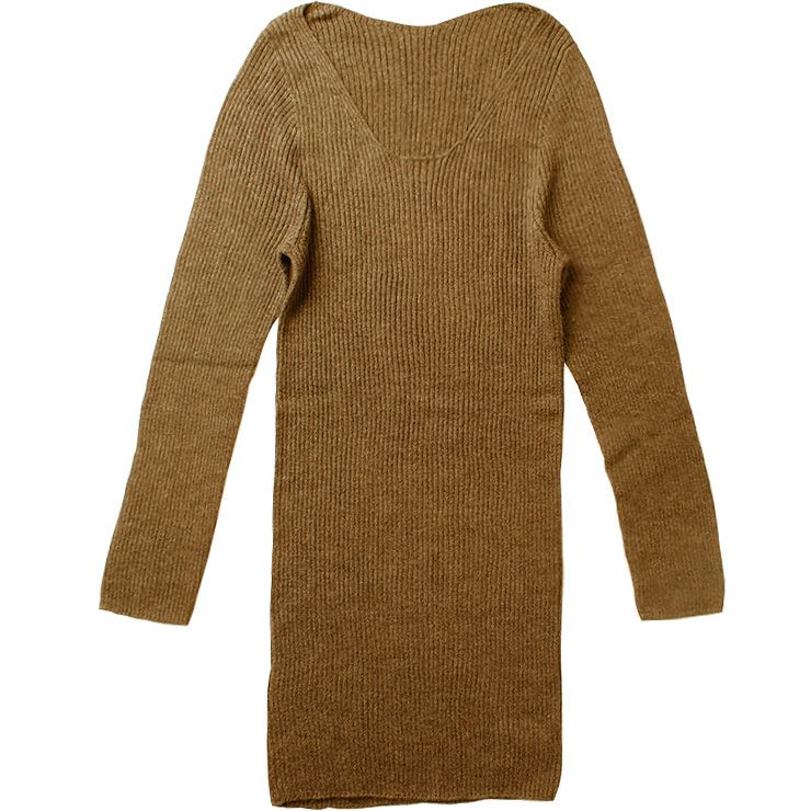 シルク100％ ふわふわ加工 リブニット 7分袖 インナー 日本製 縫い目のないホールガーメント