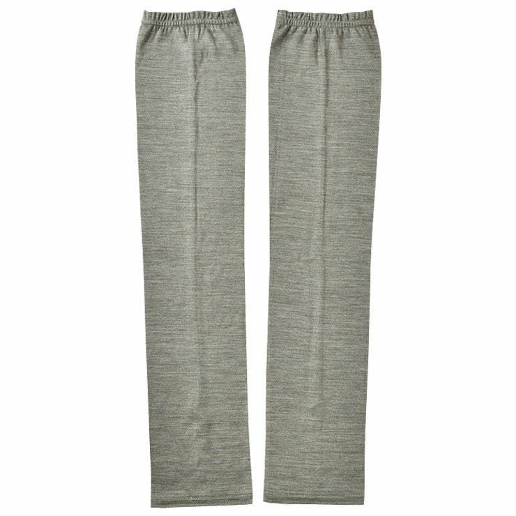 シルク100％ ジャージー UVカット アームカバー 日本製 指通し付き