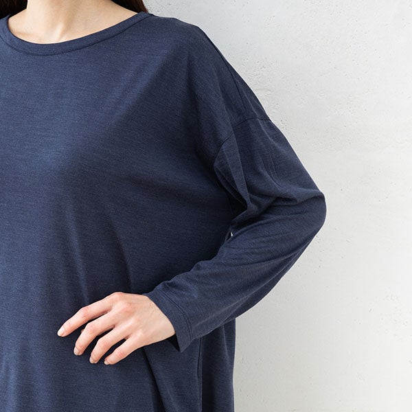 シルク100% ソフトジャージー パジャマ 上下セット ゆったりデザイン 日本製