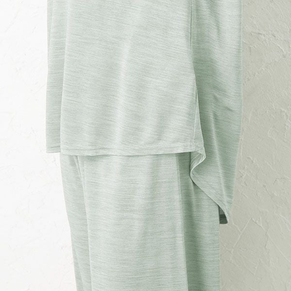 シルク100% ソフトジャージー パジャマ 上下セット ゆったりデザイン 日本製