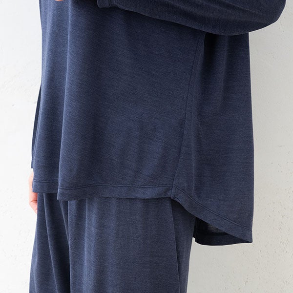 シルク100% ソフトジャージー パジャマ 上下セット ゆったりデザイン 日本製