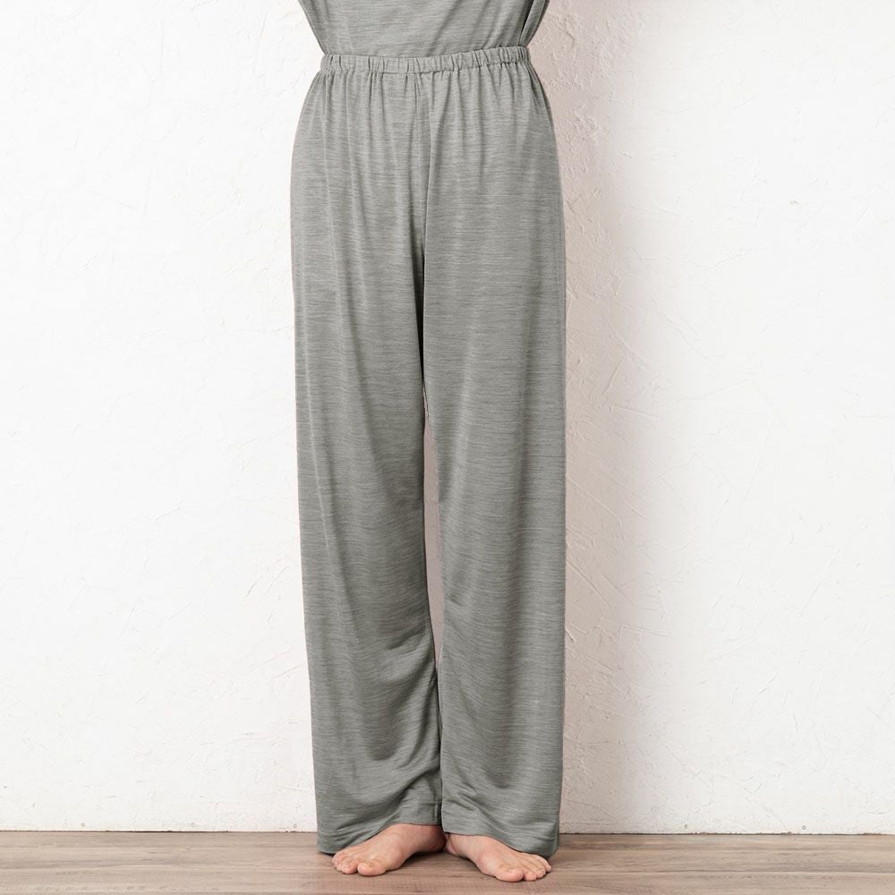 シルク100% ソフトジャージー パジャマ 上下セット ゆったりデザイン 日本製