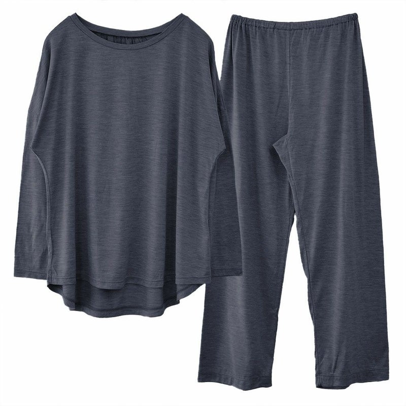 シルク100% ソフトジャージー パジャマ 上下セット ゆったりデザイン 日本製