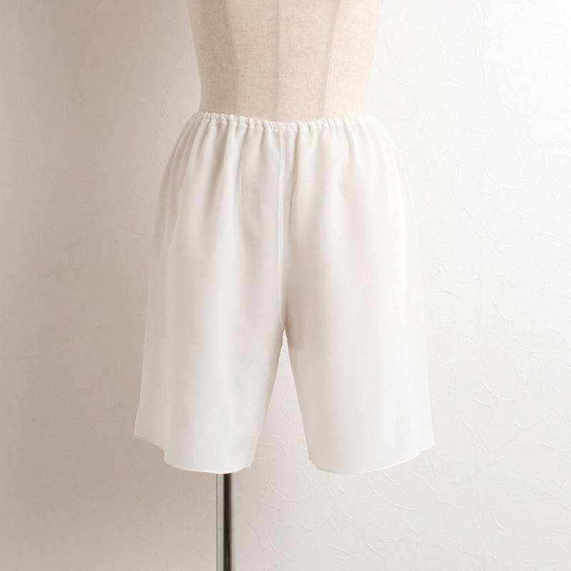 シルク100% クレープデシン キュロットペチコート 日本製