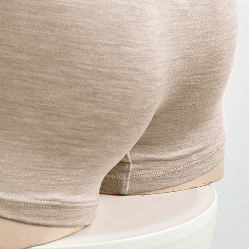 シルク ハイウエスト ショーツ ストレッチ ソフトベア天竺 日本製 一分丈