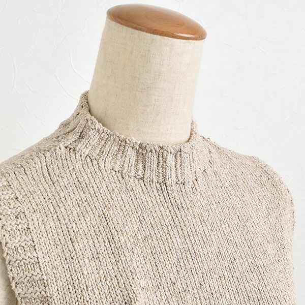 シルク100％ モックネック ニットベスト 日本製