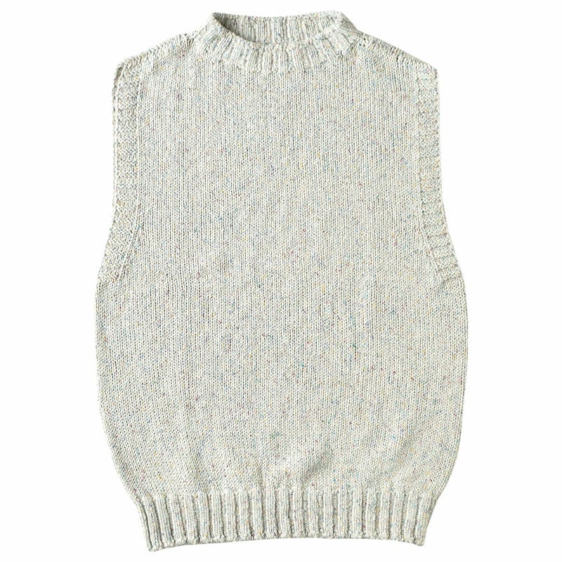 シルク100％ モックネック ニットベスト 日本製