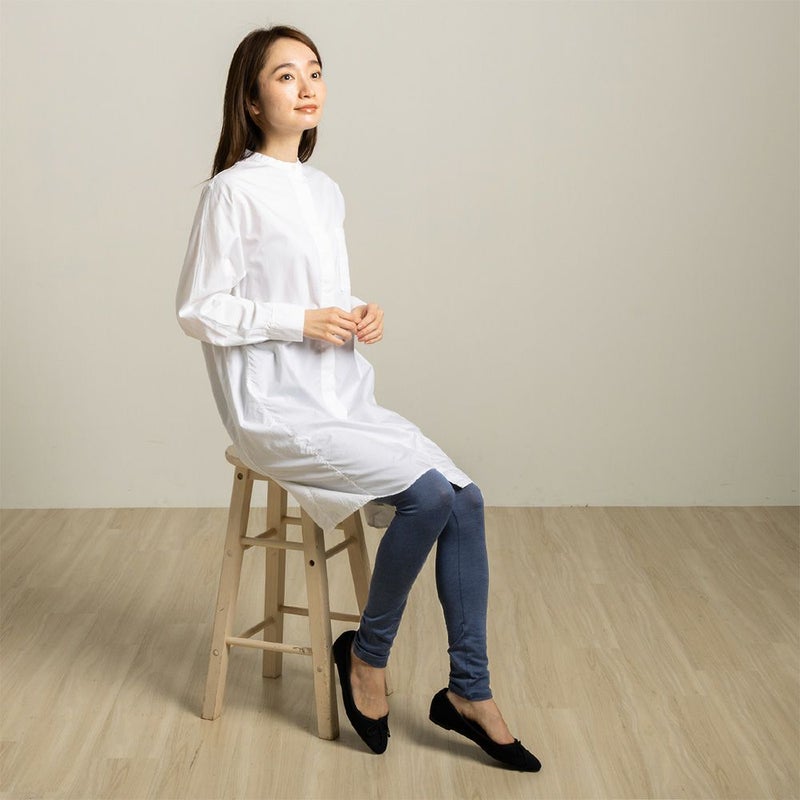 シルク ハイウエスト レギンス ストレッチ ソフトベア天竺 日本製