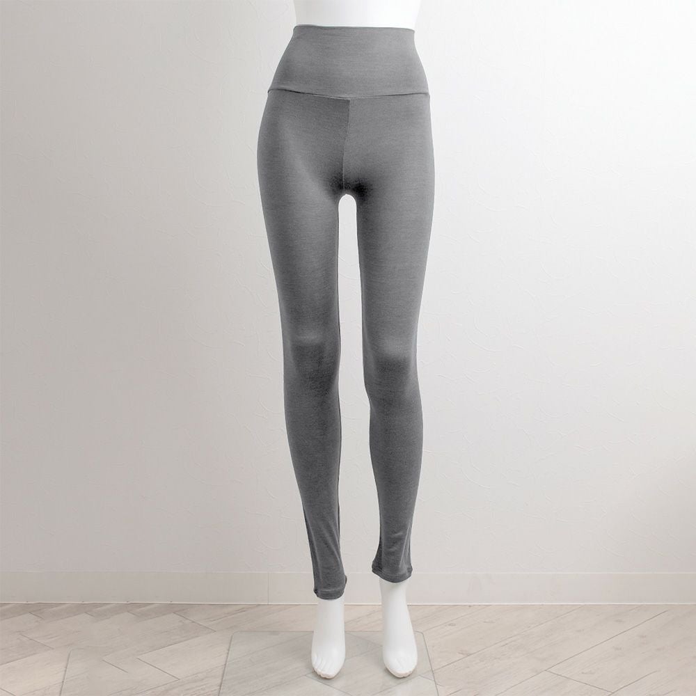 シルク ハイウエスト レギンス ストレッチ ソフトベア天竺 日本製