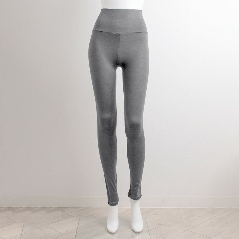 シルク ハイウエスト レギンス ストレッチ ソフトベア天竺 日本製