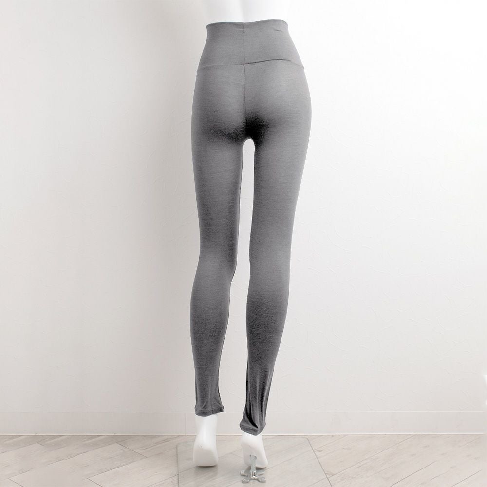 シルク ハイウエスト レギンス ストレッチ ソフトベア天竺 日本製