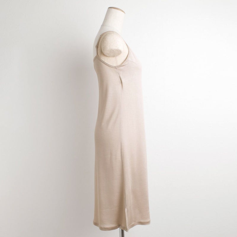 シルク100％ カップ付き ゆったりキャミスリップ 日本製