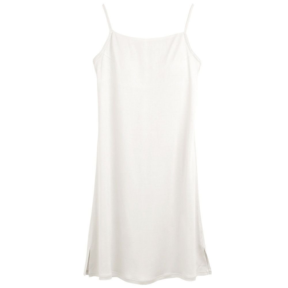 シルク100% カップ付き ゆったり キャミスリップ 日本製