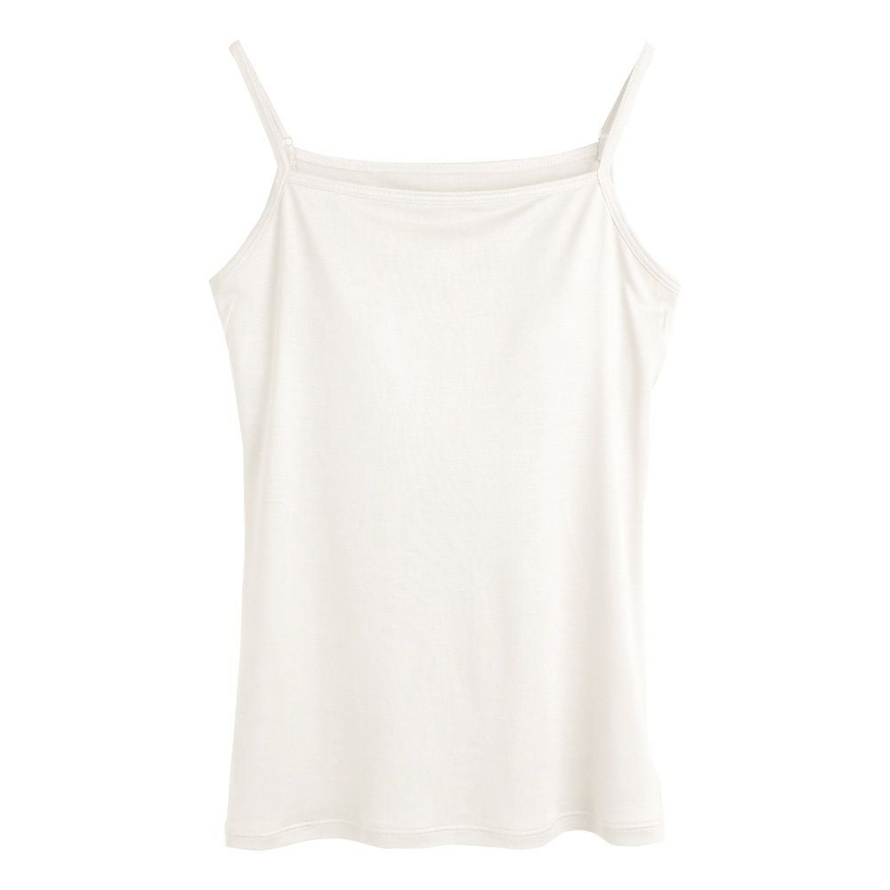 シルク100% カップ付き ハイバック キャミソール 日本製 ゆるラク