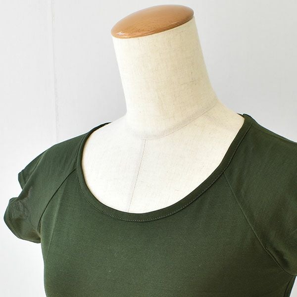 シルク100％ ジャージー 汗取りインナー フレンチ袖 日本製 襟ぐり小さめ