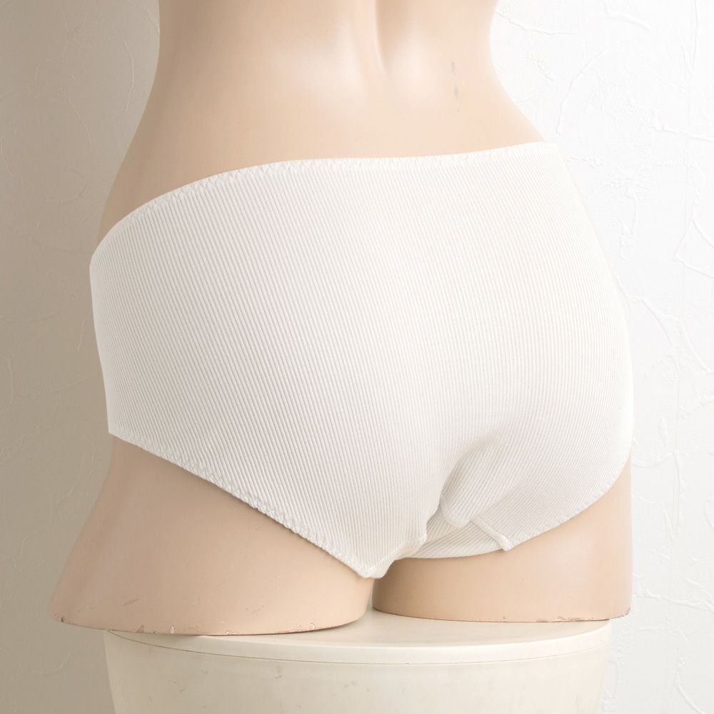 コットンシルク テレコ スタンダードショーツ 前身二重