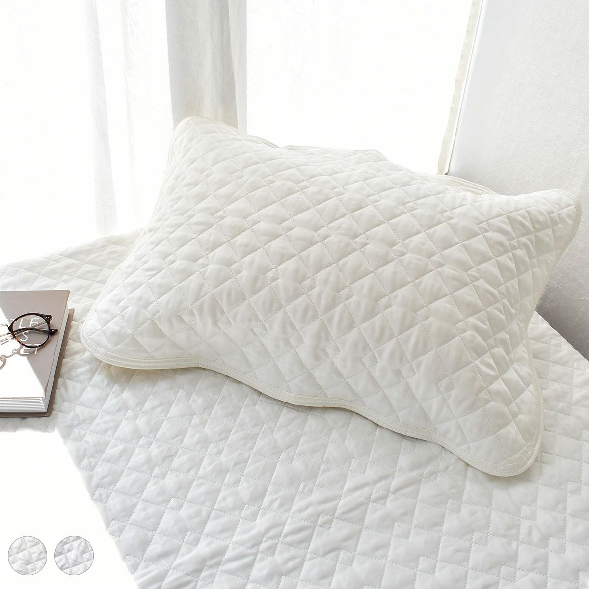 シルク 枕パッド 日本製 中綿コットン100％脱脂綿