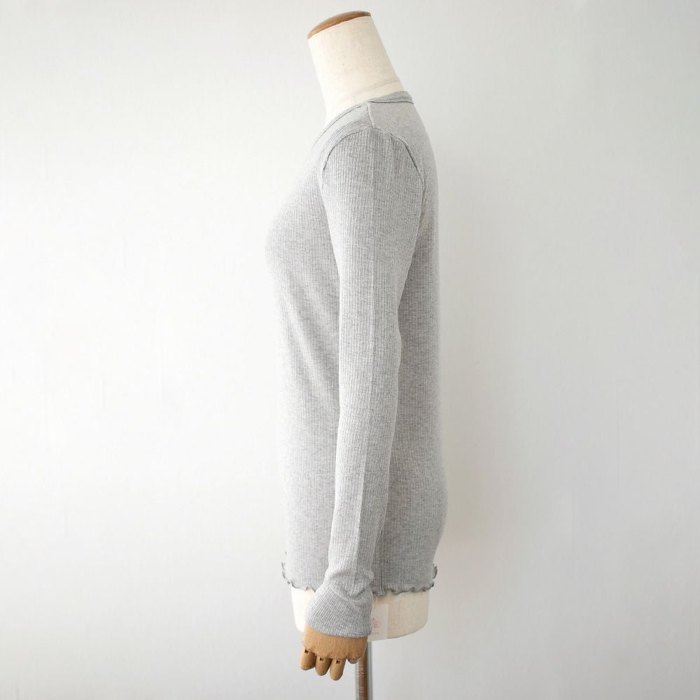 シルクカシミヤ混 クルーネック 長袖インナー 日本製