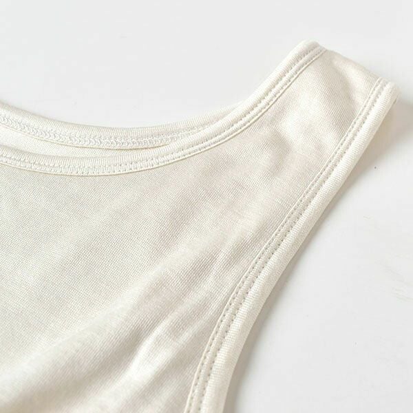 シルク100％ カップ付き タンクトップ 日本製 ゆるラク【ふわ肌シルク】