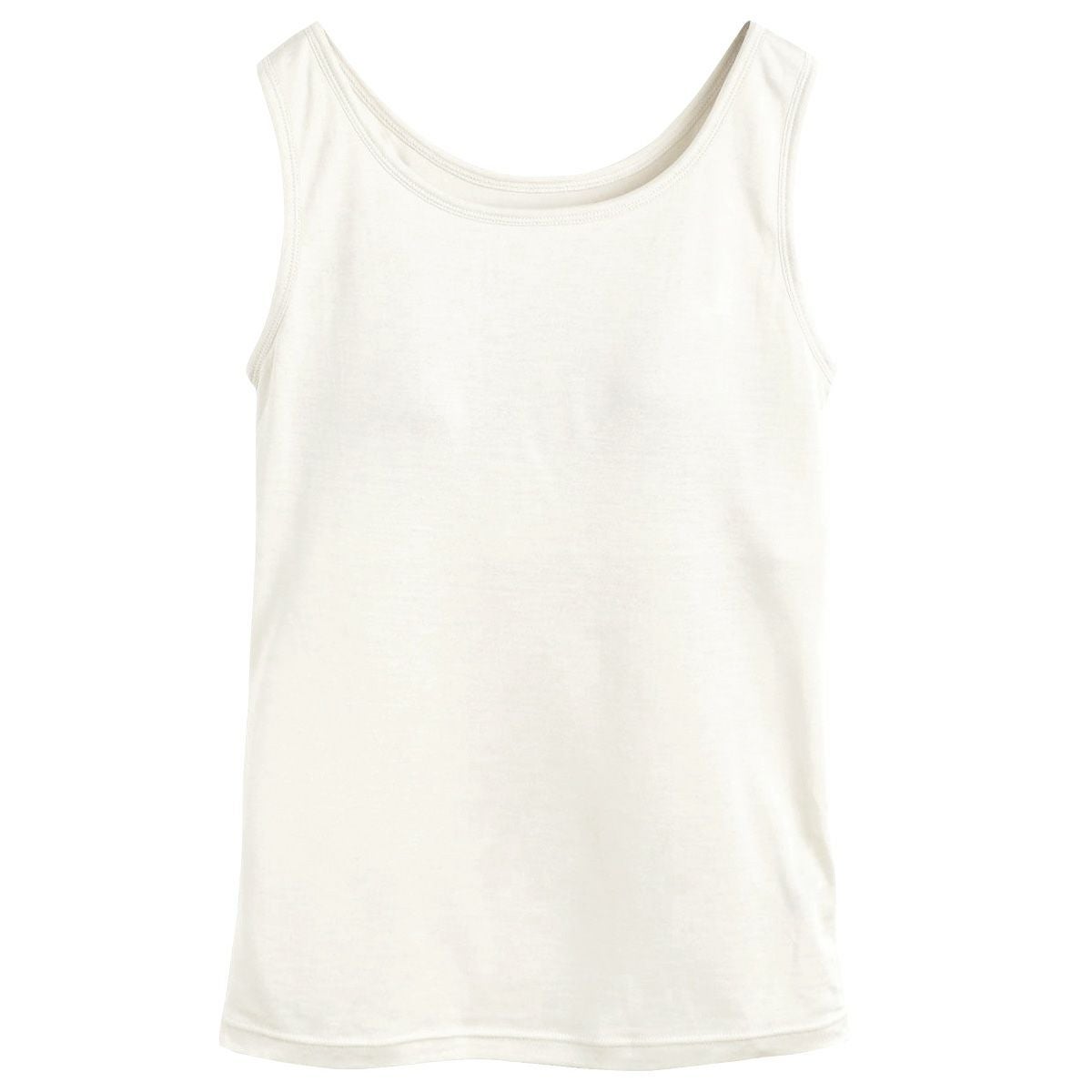 シルク100％ カップ付き タンクトップ 日本製 ゆるラク【ふわ肌シルク】