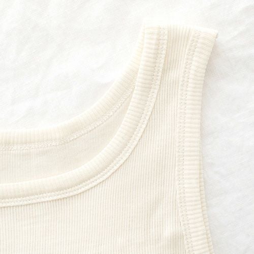 シルク100% テレコ カップ付き タンクトップ 日本製 ウォッシャブル加工