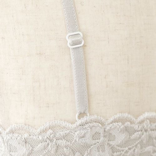 シルク カップ付きキャミソール フロントレース 日本製