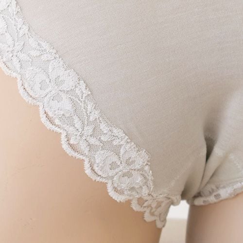  シルク ショーツ フロントレース サニタリー兼用 日本製