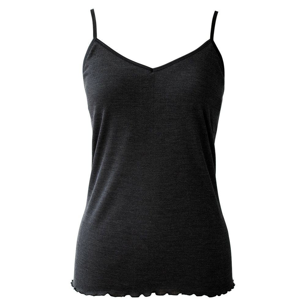 シルク100% テレコ カップ付き キャミソール 日本製 ウォッシャブル加工