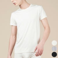 シルク メンズ 半袖インナー クルーネック 日本製