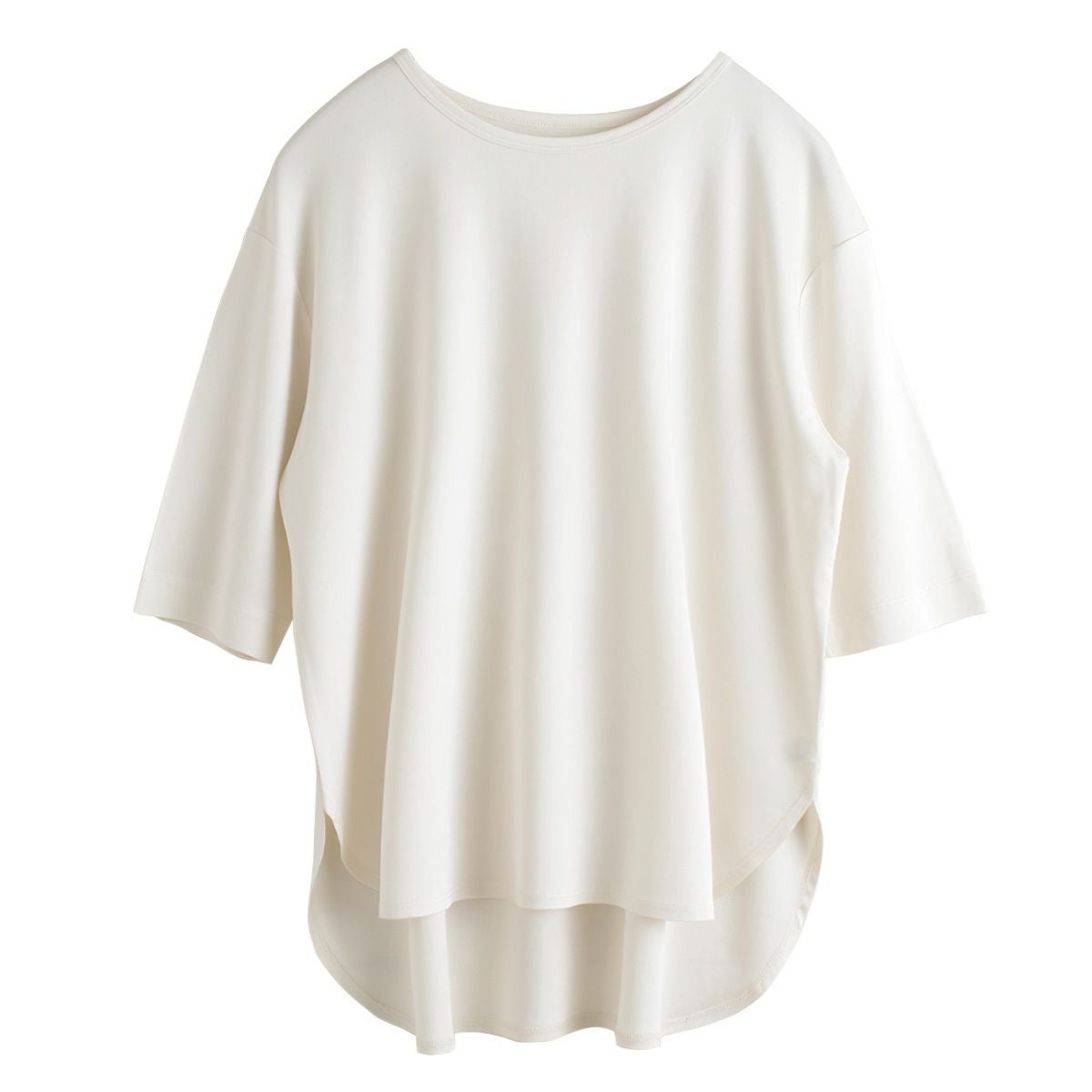 シルク100% 正絹スムース140g 五分袖トップス