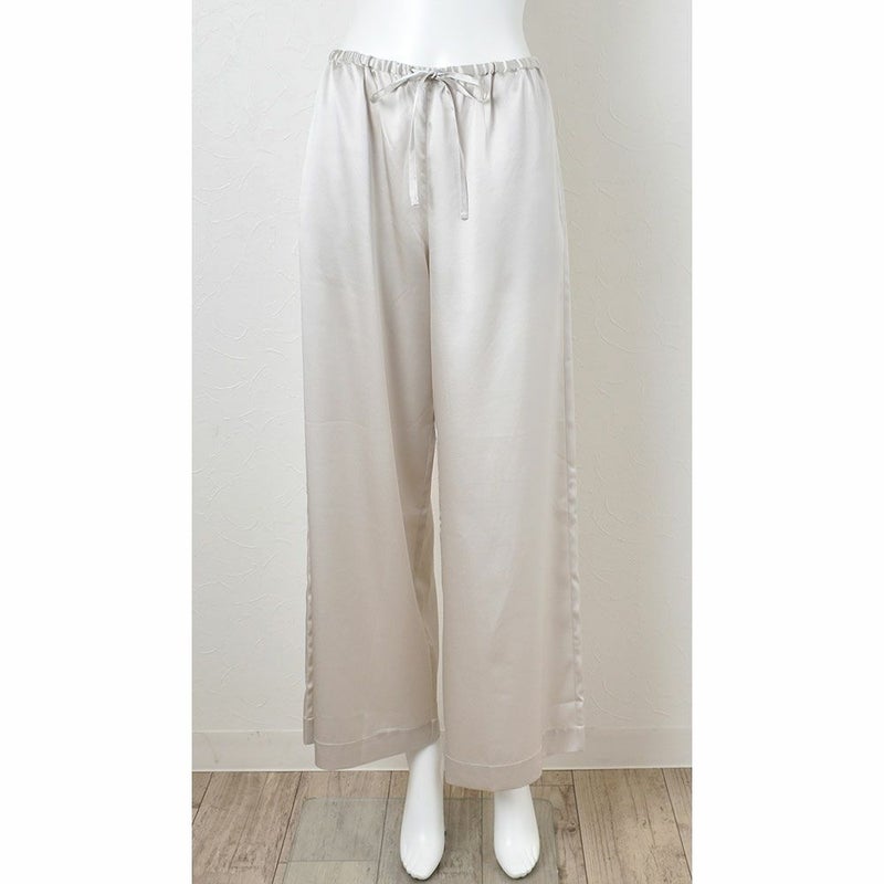 シルクサテンストレッチ ワイドパンツ 19匁