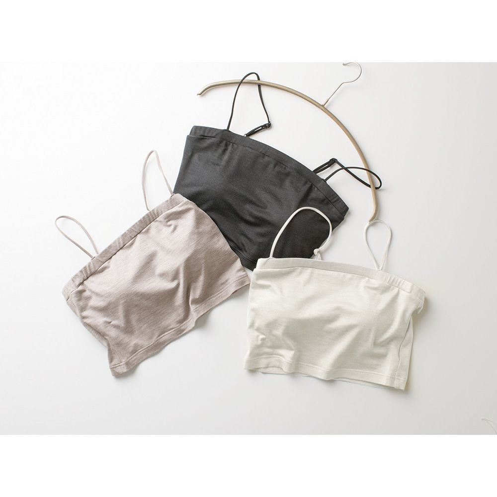  シルク ブラトップ クロップド丈 ストレッチ ソフトベア天竺 日本製