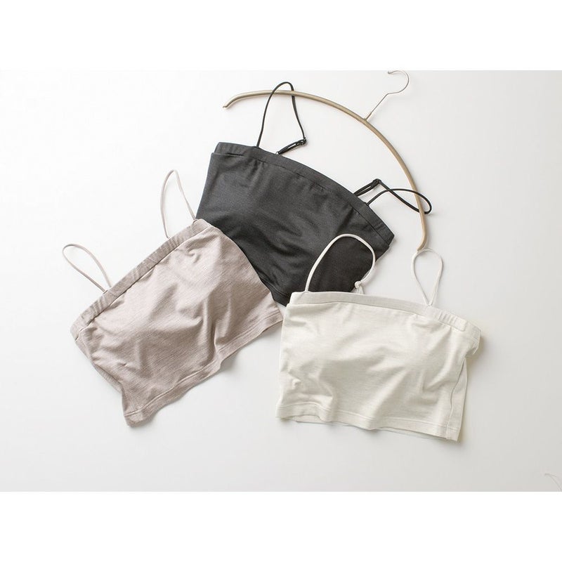  シルク ブラトップ クロップド丈 ストレッチ ソフトベア天竺 日本製