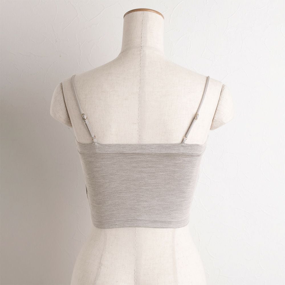  シルク ブラトップ クロップド丈 ストレッチ ソフトベア天竺 日本製