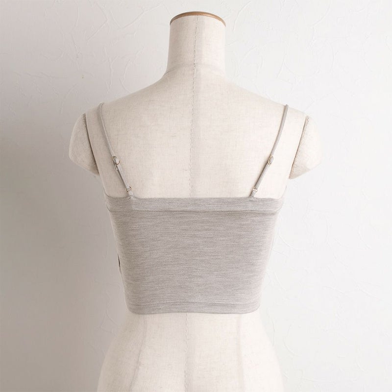  シルク ブラトップ クロップド丈 ストレッチ ソフトベア天竺 日本製