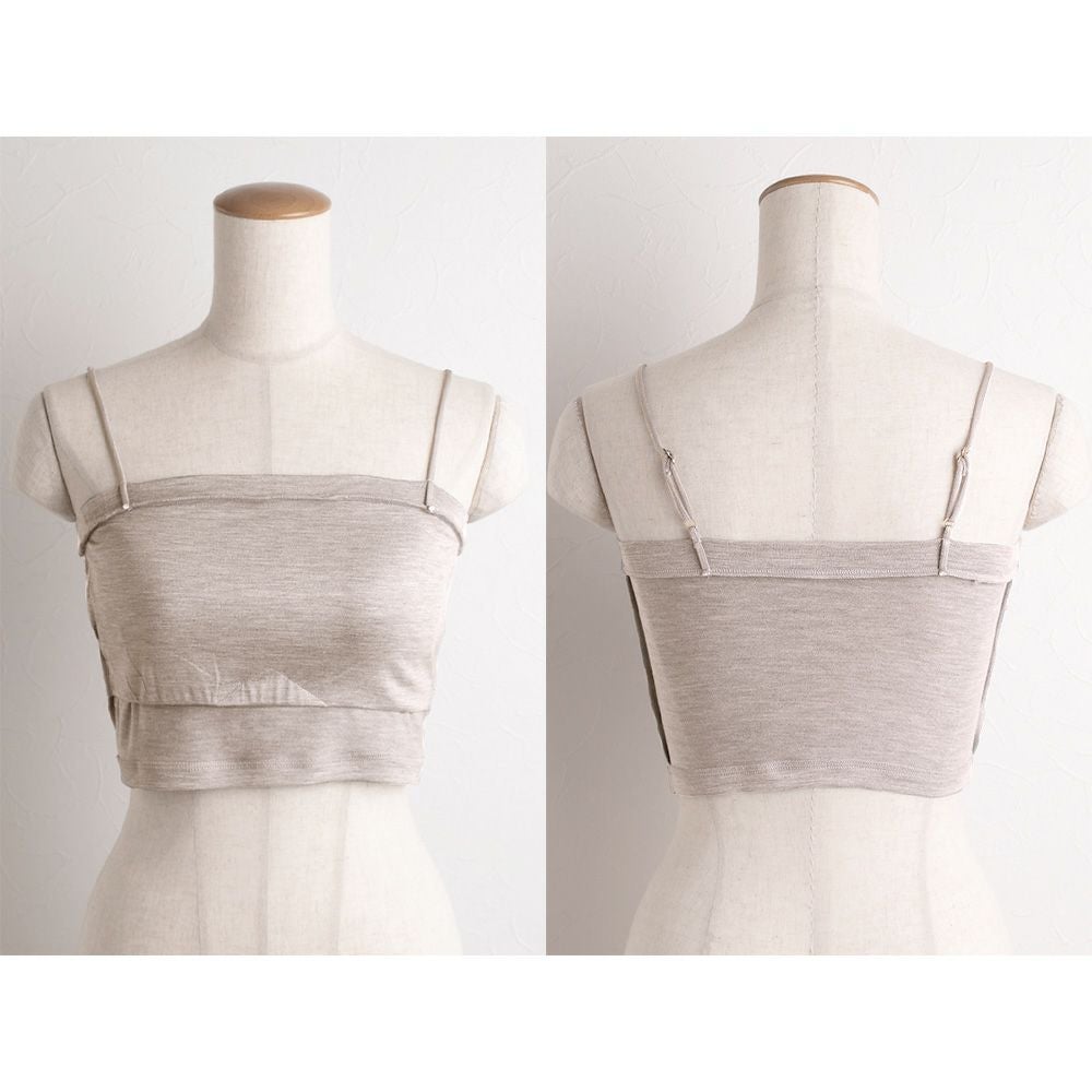  シルク ブラトップ クロップド丈 ストレッチ ソフトベア天竺 日本製