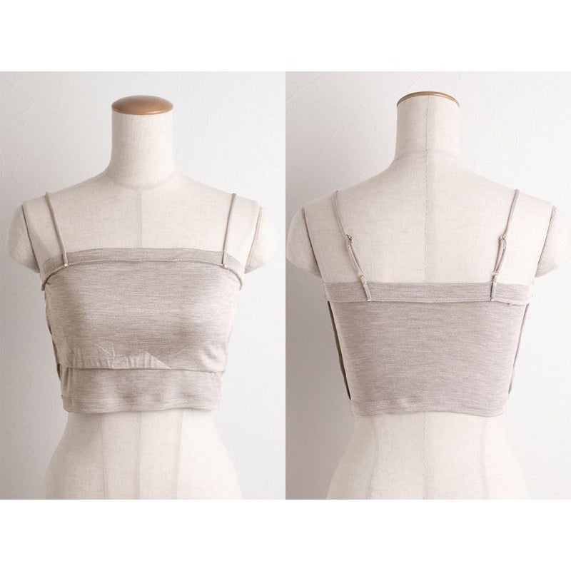  シルク ブラトップ クロップド丈 ストレッチ ソフトベア天竺 日本製