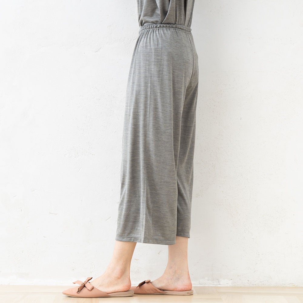 シルク100% ジャージー ガウチョパンツ 日本製