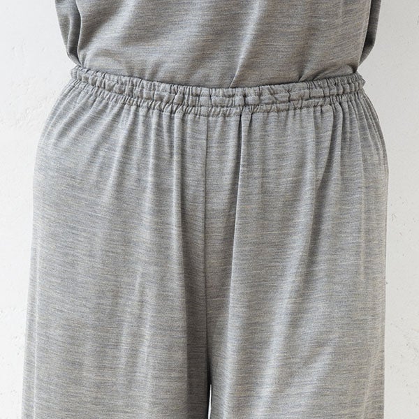 シルク100% ジャージー ガウチョパンツ 日本製