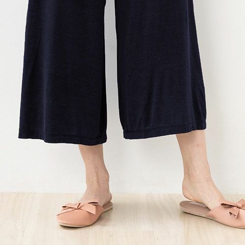 シルク100% ジャージー ガウチョパンツ 日本製