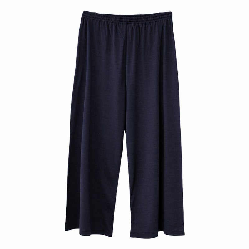 シルク100% ジャージー ガウチョパンツ 日本製