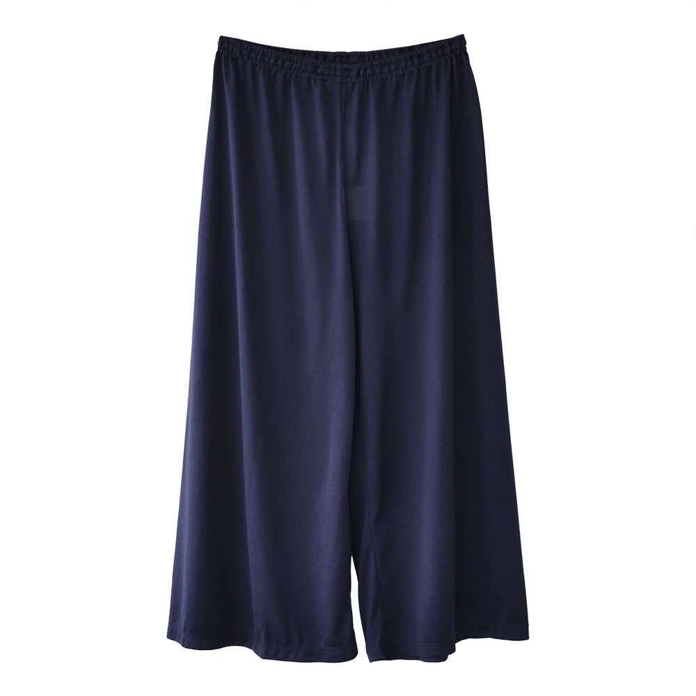 シルク100% ジャージー ガウチョパンツ 日本製