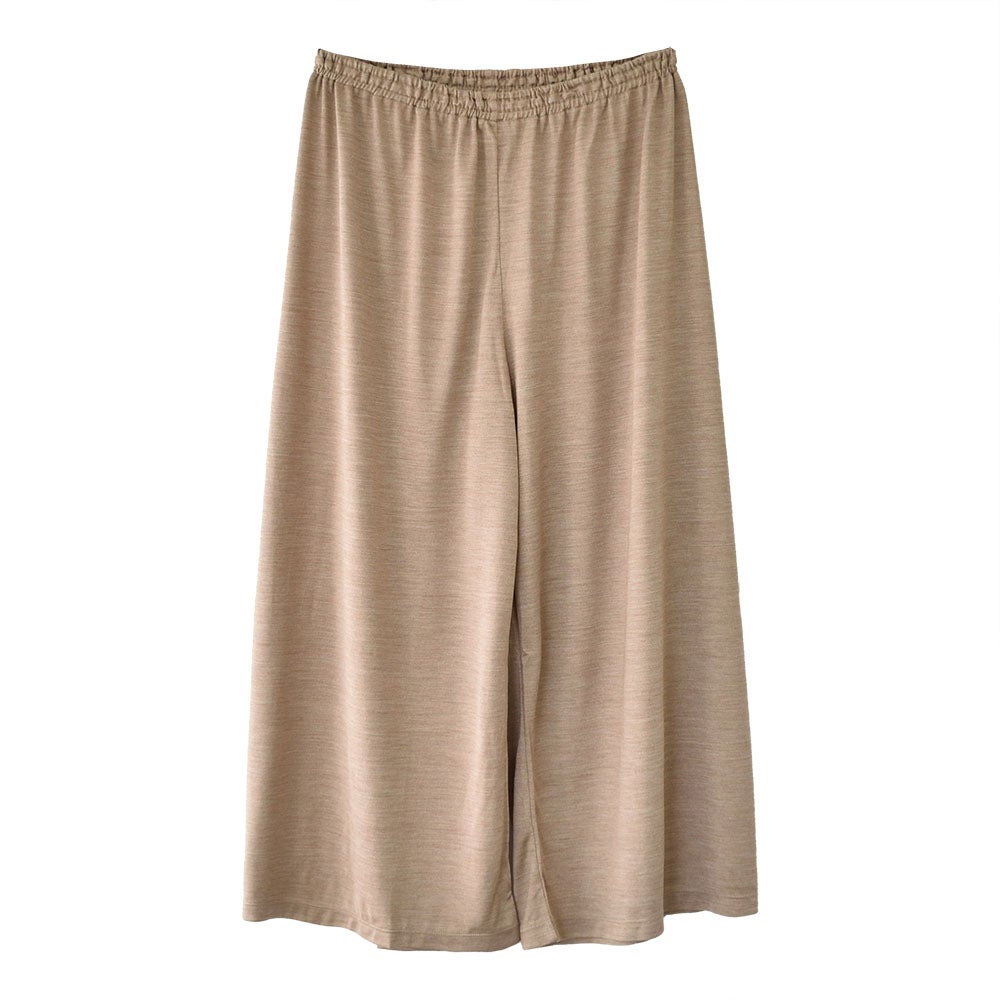 シルク100% ジャージー ガウチョパンツ 日本製