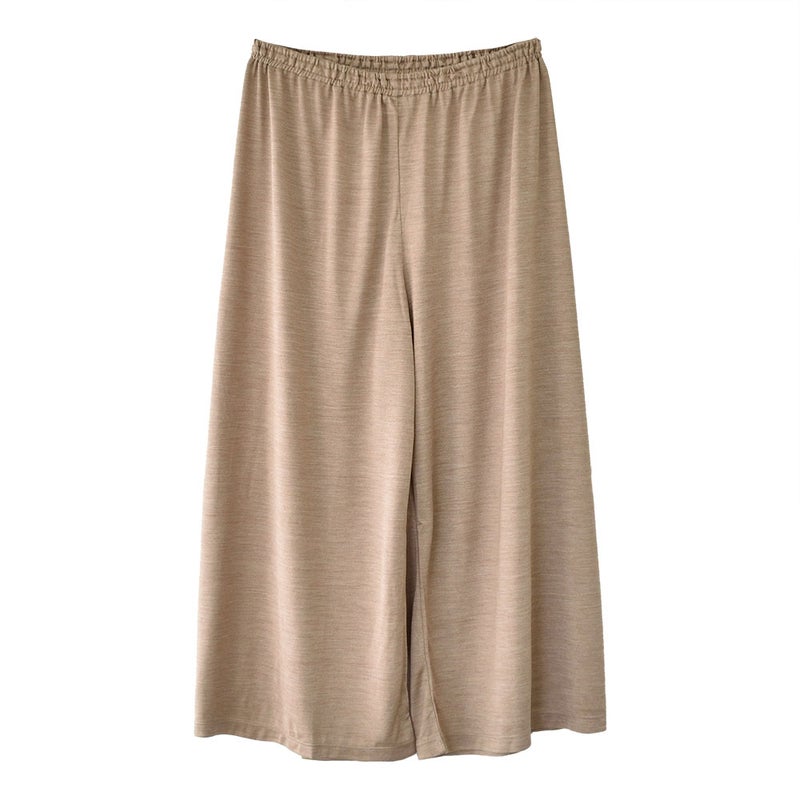 シルク100% ジャージー ガウチョパンツ 日本製