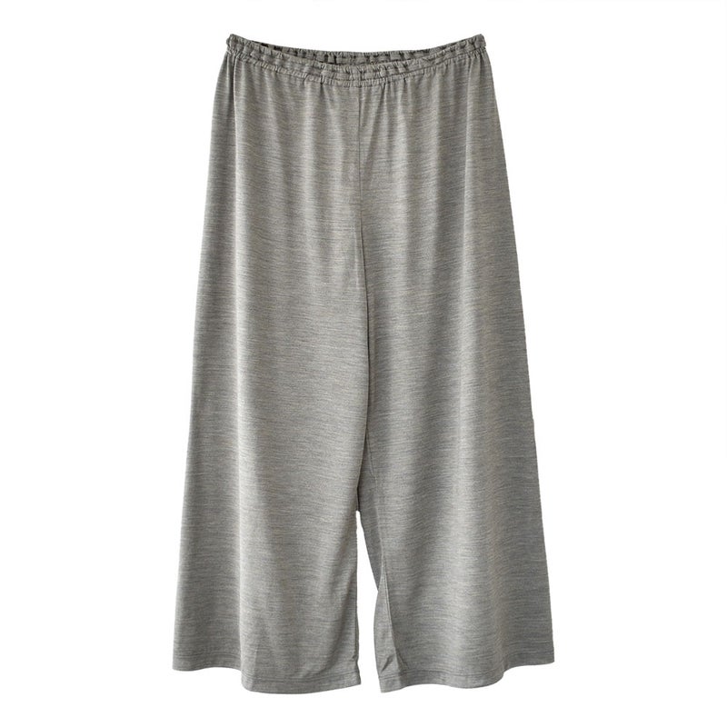 シルク100% ジャージー ガウチョパンツ 日本製