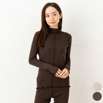 オーガニックコットン100% アウトメロー 長袖インナー ハイネック 日本製