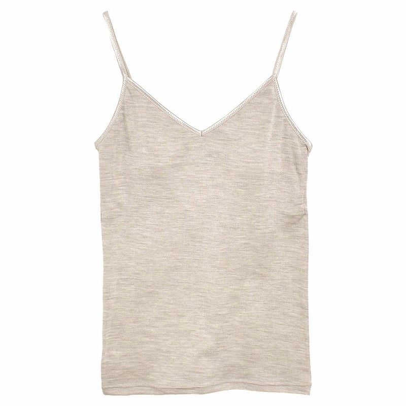 シルク100％ フライス カップ付き キャミソール 日本製