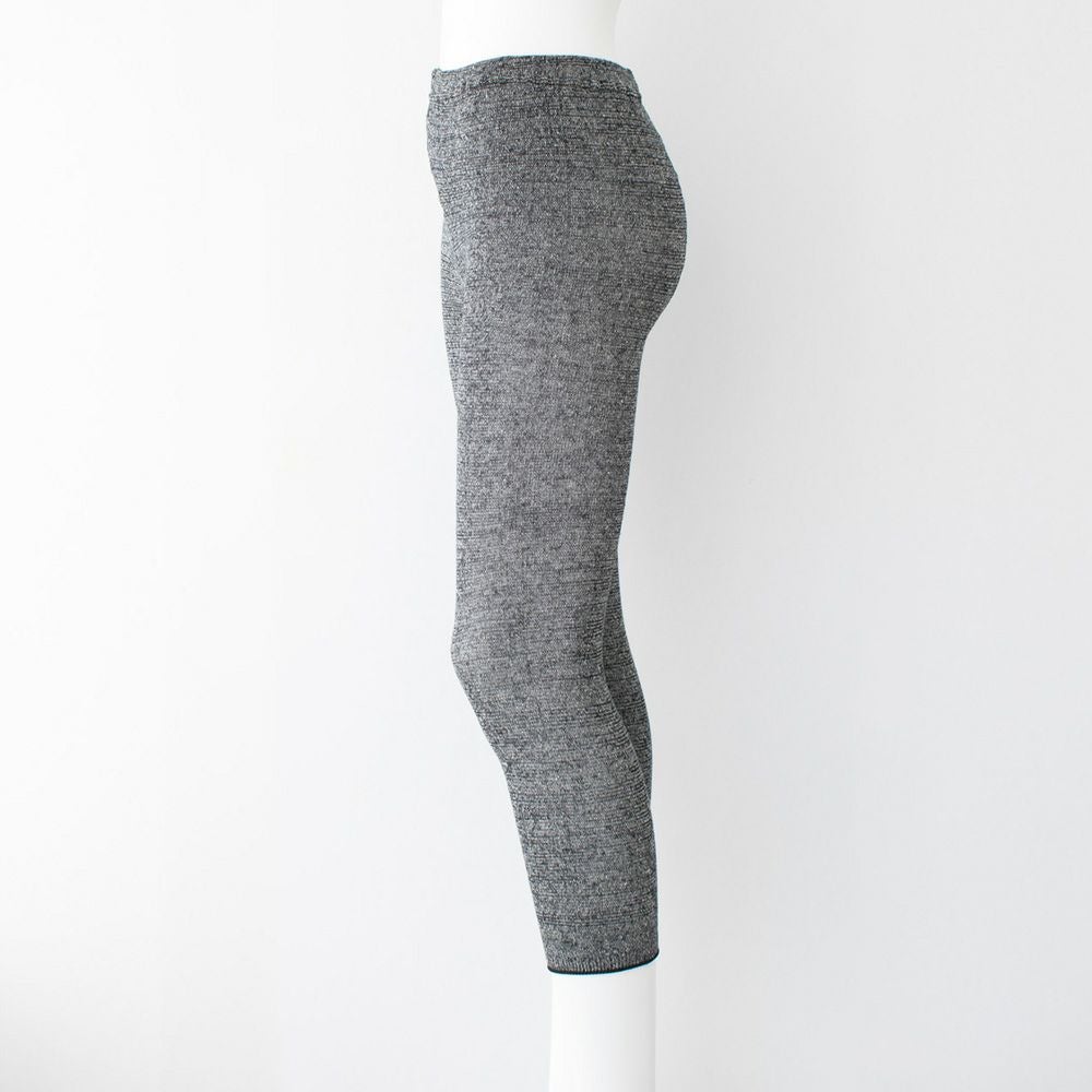 肌側シルク 表コットンリネン さらさらレギンス 日本製