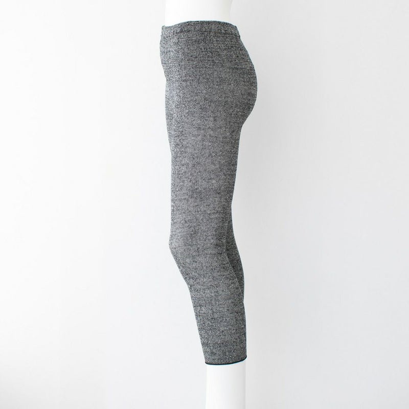 肌側シルク 表コットンリネン さらさらレギンス 日本製