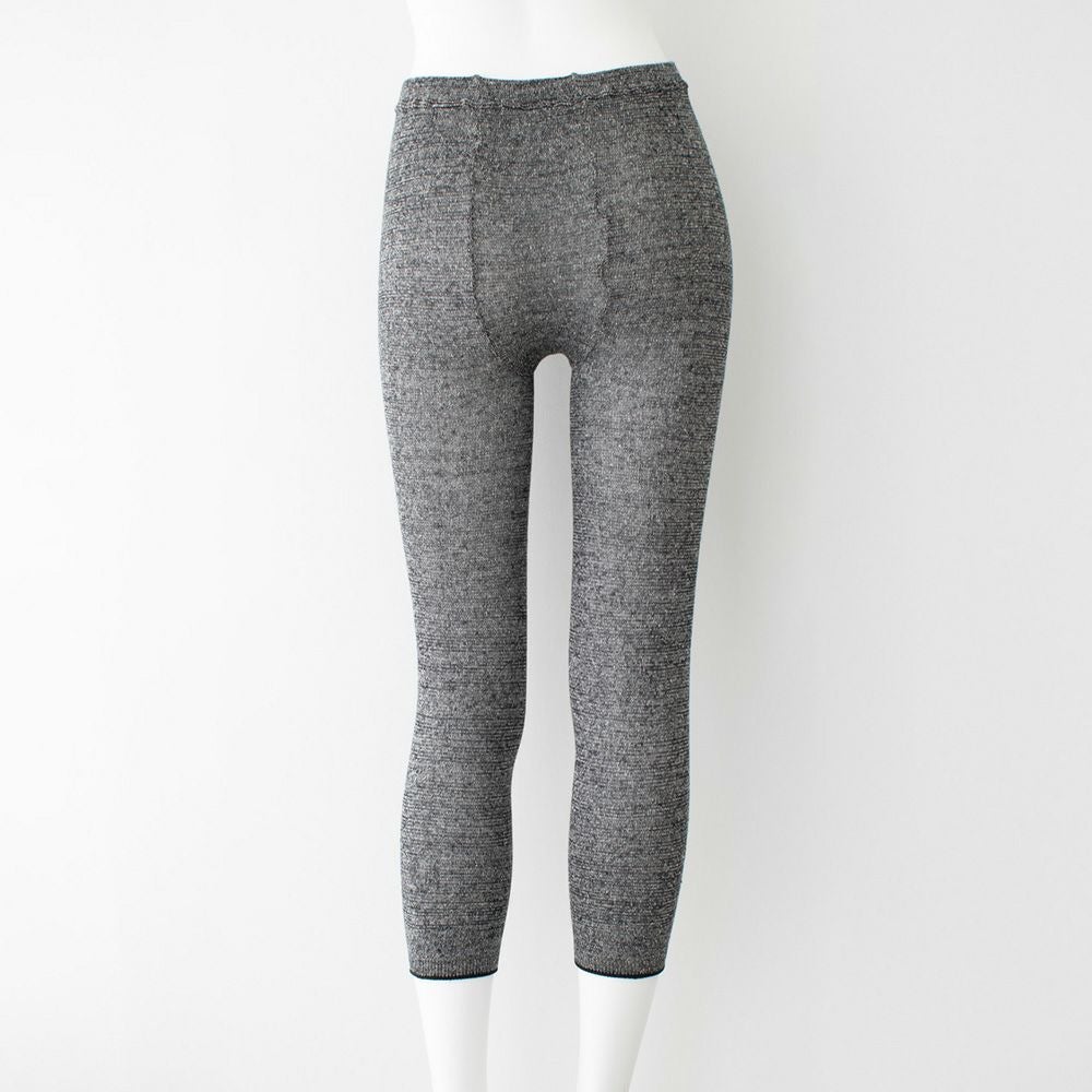 肌側シルク 表コットンリネン さらさらレギンス 日本製